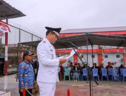 Wakil Bupati Bapak Dr. Oloan Paniaran Nababan. SH. MH. Sebagai Inspektur Upacara HUT RI Di Rutan Kelas IIB Humbahas