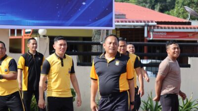 Polres Humbahas Laksanakan Olahraga Bersama