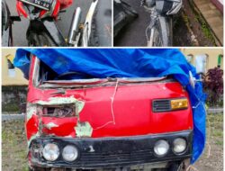 Lagi, Kecelakaan Angkot Dengan 2 Sepeda Motor Di Sangkar Nihuta Kab. Toba