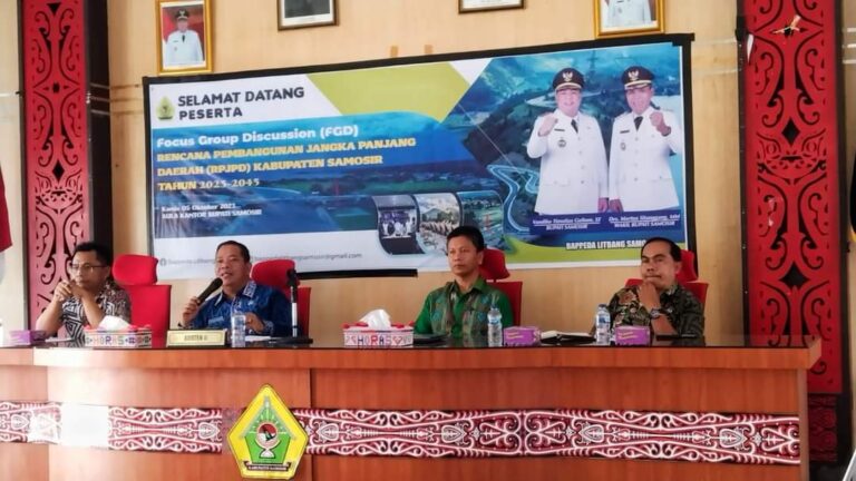 Pemerintah kabupaten Samosir menggelar Forum Group Discussion (FGD) Rencana Pembangunan Jangka Panjang Daerah tahun 2025-2045