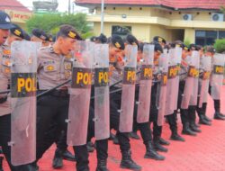 Jelang Pemilu 2024, Polres Humbahas Gelar Latihan Pengendalian Massa