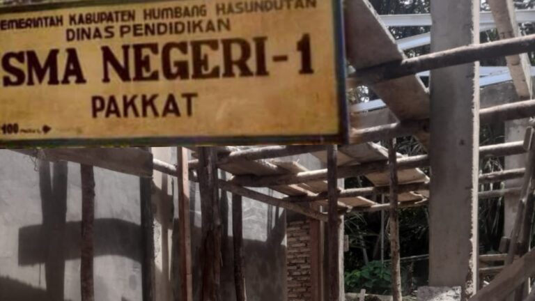 Proyek Pembangunan Swakelola Di SMA Negeri 1 Pakkat Diduga Asal Jadi