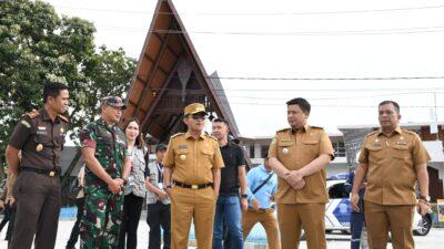 Pj. Gubernur Sumut Mayor Jenderal TNI (Purn) Hassanudin Tinjau Kesiapan Venue Aquabike Jetski World Championship 2023 di Waterfront City Pangururan