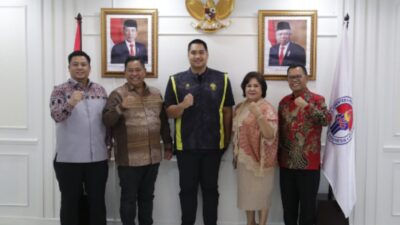 Bupati Samosir & Kadis Dikpora Samosir Ikuti Rakor Persiapan Aquabike Championship Lake Toba 2023 Dengan Menpora