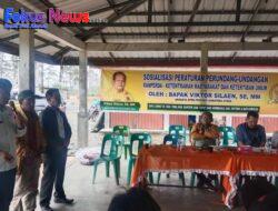Pemerintah Kecamatan Harian bersama Anggota DPRD Sumut Sosialisasi RANPERDA Tentang Ketentraman Masyarakat Dan Ketertiban Umum Di Desa Partungko Naginjang
