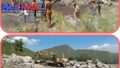 Camat Harian bersama Pemkab samosir Monitoring Pembenaan Lahan Pertanian di Desa Siparmahan