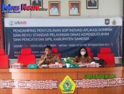 Pemkab Samosir dan USAID Erat Lakukan Dampingan Penyusunan SOP Inovasi Aplikasi Dampak Layanan pada Dinas Dukcapil