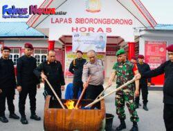 Berantas Halinar Lapas Siborongborong Bersama TNI/Polri