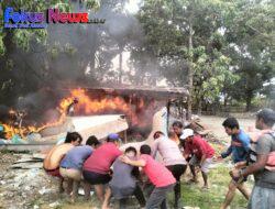 Kebakaran Gudang di Pantai Pasir Putih Parbaba, Samosir: Personil Pos Pengamanan Bertindak Cepat