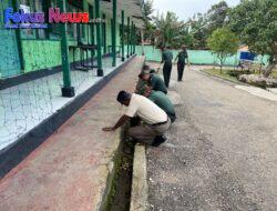 Ciptakan Lingkungan Kerja yang Bersih dan Nyaman, Anggota Makodim 1621/TTS Laksanakan Pembersihan