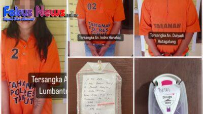 Polres Taput Berhasil Menangkap 3 Pelaku Penyeludupan Sabu Lewat Makanan Ke Rutan Tarutung