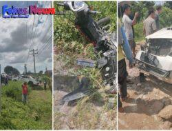 Fortuner Tabrak Bus Bintang Utara Di Siborongborong
