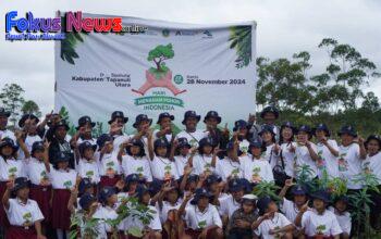 Satgas Penyelamatan Ekosistem Danau Toba Gelar Penanaman Pohon Serentak Di Kecamatan Sipahutar Tapanuli Utara