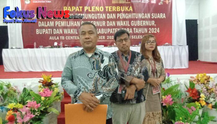 KPU Toba Tetapkan Perolehan Suara Hasil Pilkada Toba 2024