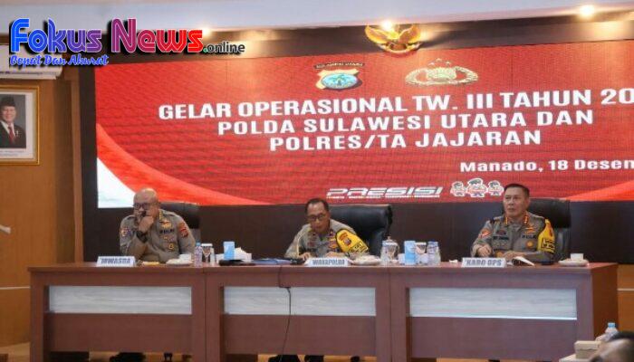 Polda Sulut Gelar Operasional Triwulan III Polda Sulut, Bahas Anev Gangguan Kamtibmas hingga Kesiapan Operasi Lilin 2024