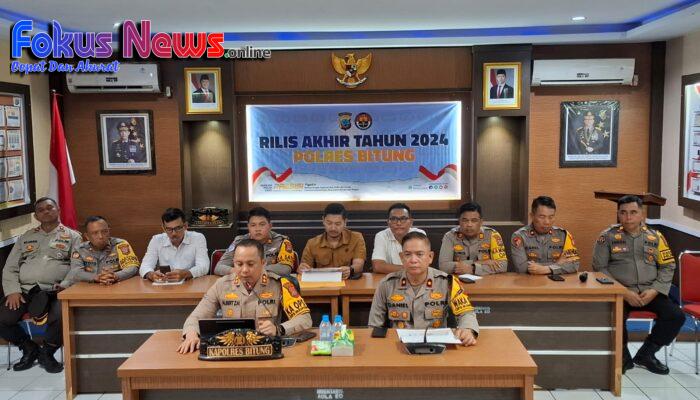 Rilis Akhir Tahun 2024 Polres Bitung Kapolres Bitung AKBP Albert Zai. SIK. MH : Kasus Kriminalitas Menurun