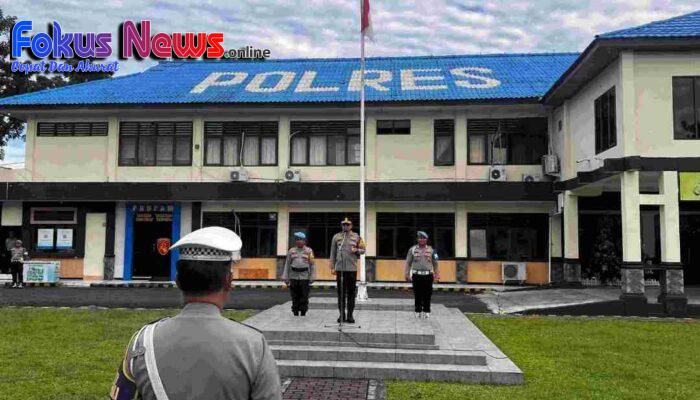 Plimpin Apel Pagi Perdana di Tahun 2025, Ini Harapan Kapolres Bitung AKBP Albert Zai. SIK. MH.