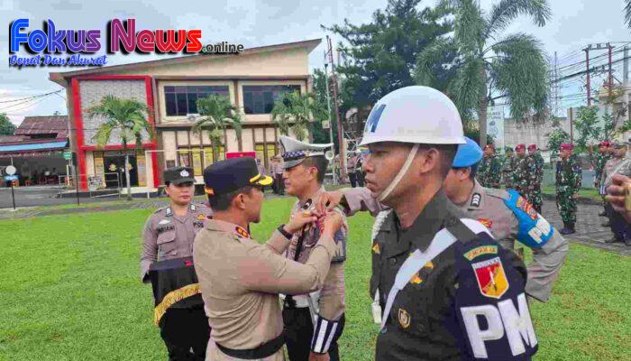 Jelang Idul Fitri 1446 H,  Polres Bitung Gelar Apel Pasukan  Ketupat Samrat 2025