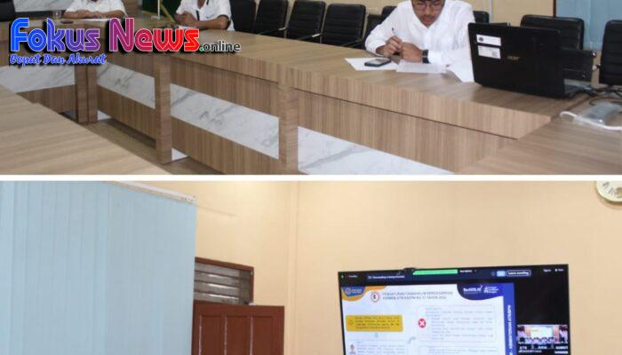 ATR/BPN Kabupaten Tapanuli Utara Lewat Zoom Ikuti Sosialisasi Advokasi Layanan Bantuan Hukum di Lingkungan Kantor Wilayah BPN Provinsi Sumatera Utara