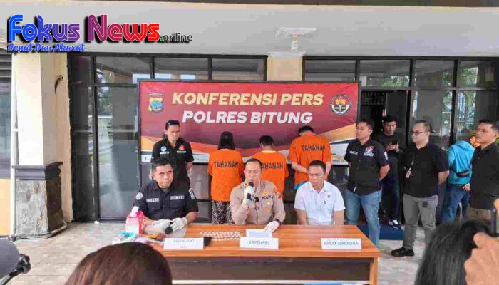 Polres Bitung Gelar Konferensi Pers Pengungkapan Kasus Narkotika Jenis Shabu