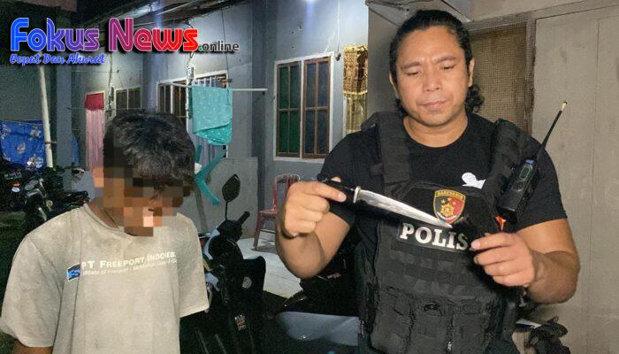 Pemuda Bitung Diamankan Polres Bitung Kedapatan Bawah Sajam dalam Operasi Berantas Premanisme