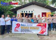 HUT Bhayangkara Ke-79 Polres Bitung Gelar Baksos Bedah Rumah Tak Layak Huni