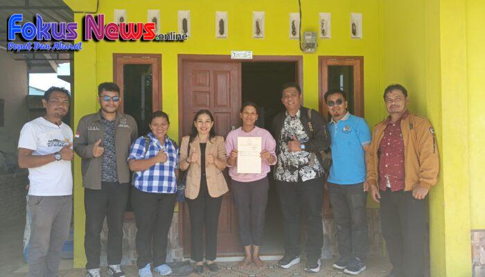Kantor Pertanahan Kabupaten Tapanuli Utara Serahkan Sertipikat PTSL di Desa Siborong borong I, kecamatan siborong borong