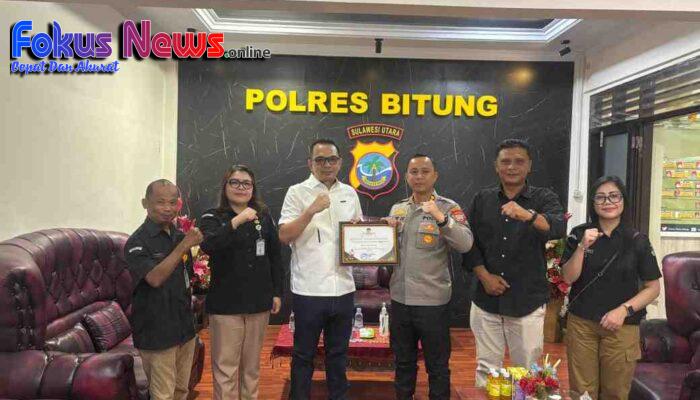 Bitung Keluar Dari Zona Merah, Kapolres Dapat Penghargaan Dari KPU