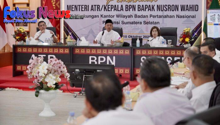 Pembinaan di Kanwil BPN Provinsi Sumsel, Menteri Nusron Tekankan Layanan Pertanahan yang Adaptif bagi Generasi Muda