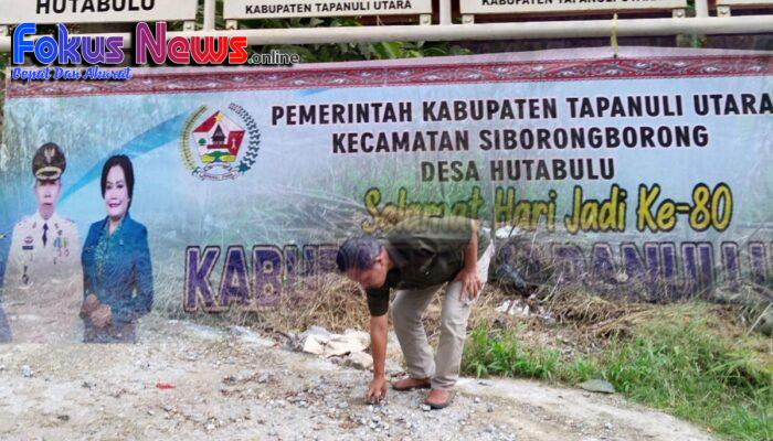Dugaan Korupsi Penggunaan Dana Desa Hutabulu, Aris Pasaribu : Pekerjaan Hancur, Pengerasan Ditindih Dengan Rabat Beton