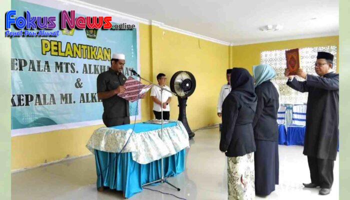 Pelantikan Kepala Madrasah Alkhairaat Dipimpin Sadat Minabari, Dihadiri Kakan Kemenag Bitung Yahya Pasiak
