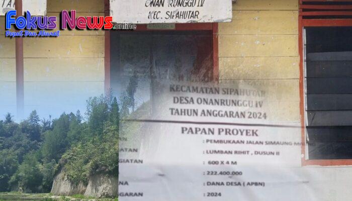 Dugaan Penyelewengan Dana Desa Di Desa Onan Runggu IV Semakin Menguat, Warga Meminta APH Segera Untuk Melakukan Penyelidikan