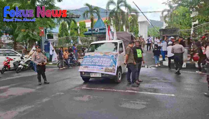 Polres Bitung Jaga Stabilitas Kamtibmas Selama Gelaran Aksi Aliansi Sipil