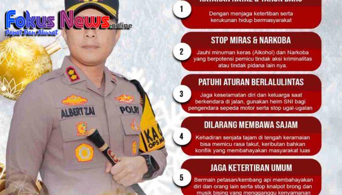 Jaga Kedamaian di Momen Nataru, Pesan Tegas Kapolres Bitung untuk Warga