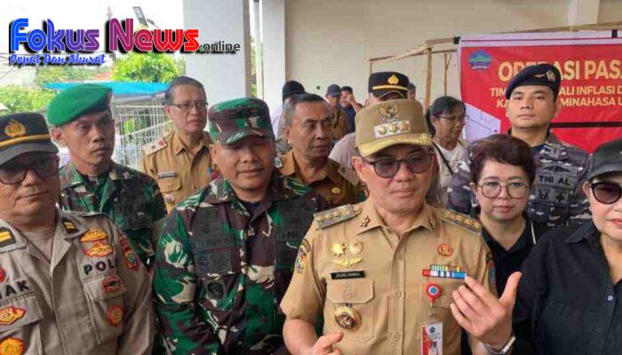 Jelang Akhir Tahun, Dandim 1310/Bitung dan Bupati Minut Pastikan Pasar Kondusif