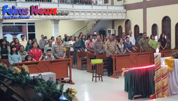 Kapolres Bitung Rayakan Malam Natal Bersama Jemaat, Pengamanan Berjalan Kondusif