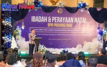 Hadiri Perayaan Natal Kanwil BPN Provinsi Riau, Wamen Ossy: Jaga Semangat untuk Layani Masyarakat