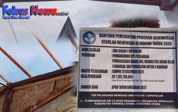 Dapat Proyek Swakelola Rp 1.5M SMK Negeri 1 Sipoholon, Warga : Manceket Lomok-lomok Ma!