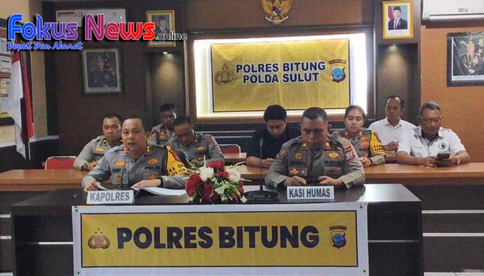 Polres Bitung Catat Penurunan Kriminalitas Sepanjang 2025