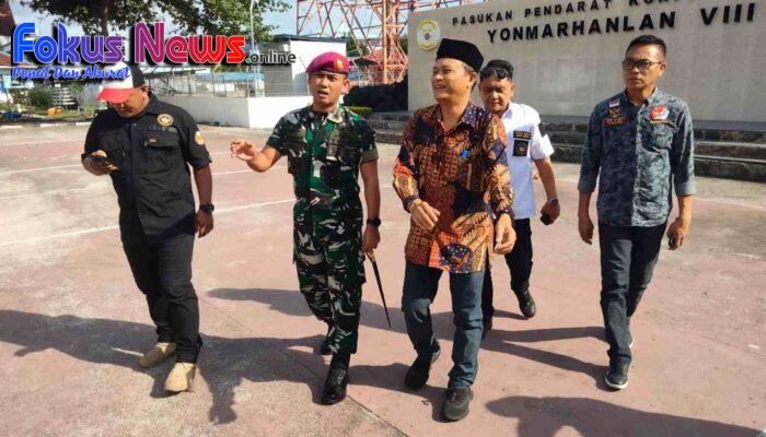 POLA Kota Bitung Hadir di Markas Yonmarhanlan VIII, Perkuat Komunikasi Lintas Elemen