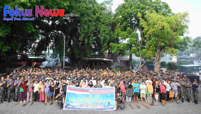 Dukung Gerakan Indonesia Asri, Kodaeral VIII Bersama Masyarakat Laksanakan Karya Bakti di Bitung