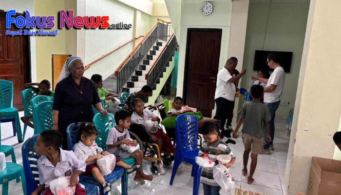 Kontraktor dan Mitra Proyek Jalan Rayakan HPN ke-80 dengan Berbagi Kasih di Panti Asuhan Alma Oebufu