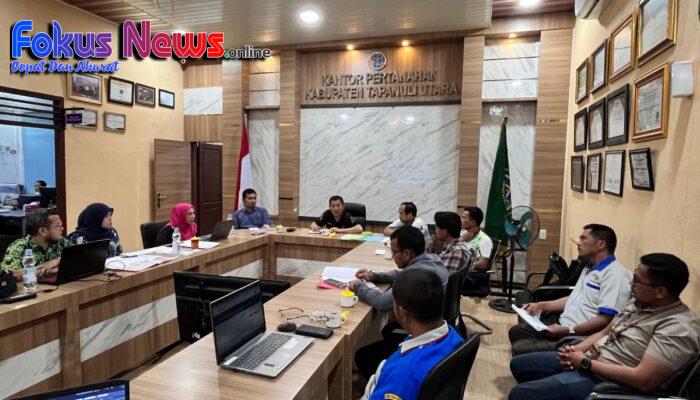 Kantor Pertanahan Kabupaten Tapanuli Utara Laksanakan Koordinasi Bersama Itjen Kementerian Pertanian Terkait Pemecahan Tanah