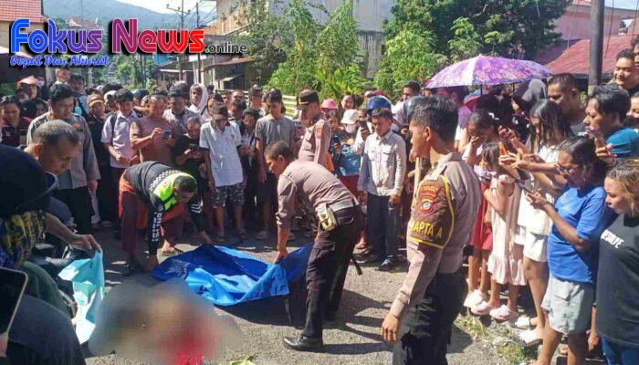 Detik Tragis di Jalan Pateten Dua Bitung, Motor Oleng Penumpang Tewas Terlindas Truk