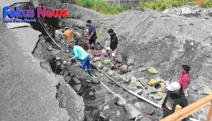 Kodim 1310/Bitung Hadir Bangun Jembatan Beton untuk Warga Girian Indah