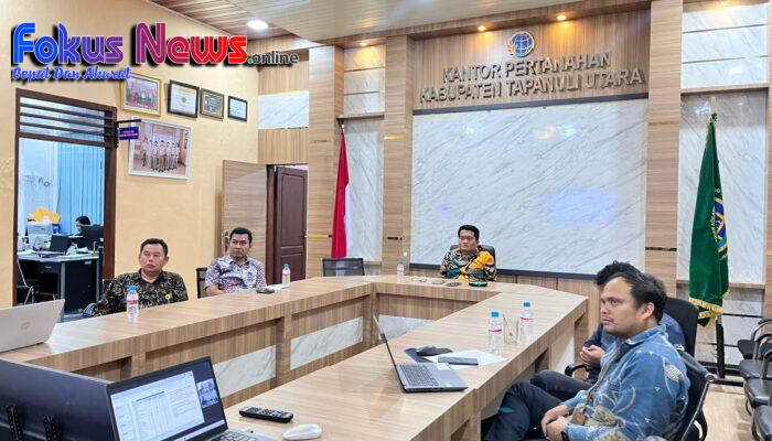Kantor Pertanahan Kabupaten Tapanuli Utara Ikuti Rapat Daring Terkait Pensertipikatan Tanah Wakaf, SHAT PTSL, dan PBT PTSL Tahun 2026