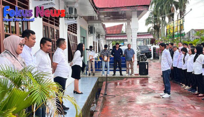 Apel Pagi Rutin Dilaksanakan Oleh Kantor Pertanahan Kabupaten Tapanuli Utara Upaya Pembinaan Disiplin Pegawai