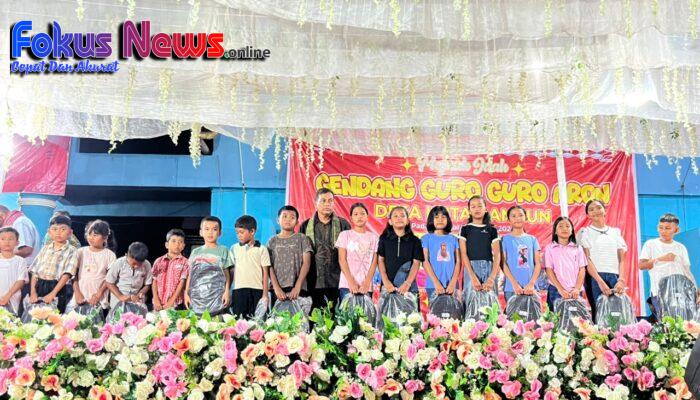 Meriahkan Kerja Tahun Warga Desa Kuta Bangun Berikan Beasiswa Kepada Siswa/i Yang Mendapat Juara Kelas