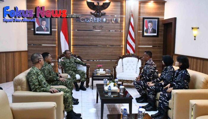 Usai Misi Diplomasi, Komandan KRI Bima Suci Sambangi Kodaeral VIII